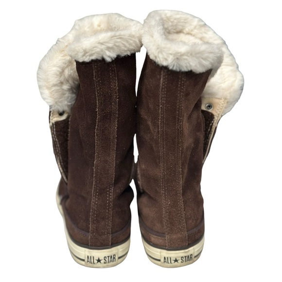 Converse Chuck Taylor Chucks Brown Suede Winter Boots - Junior Size 3 - Picture 4 of 8